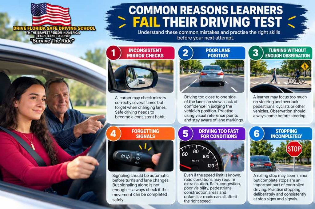 Common Reasons Learners Fail Their Driving Test